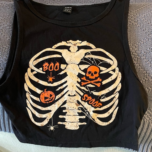 Halloween Cropped Tank Top• Small•SHEIN• Cotton• - Picture 5 of 7